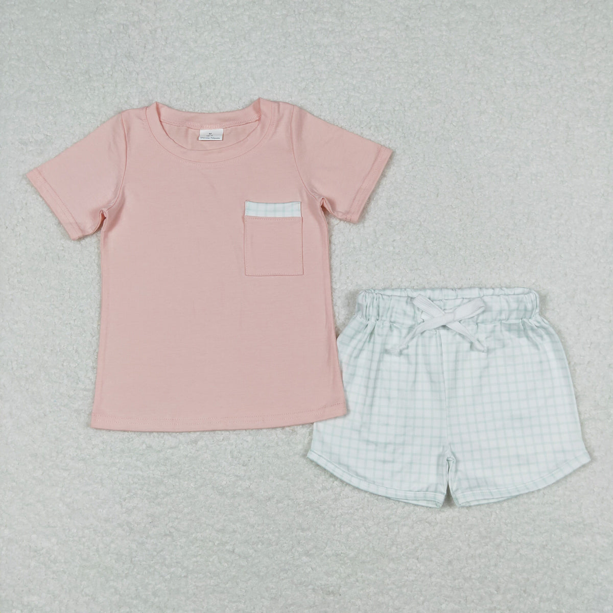Baby Boy Summer Dress In Cotton Stuff Pink Color