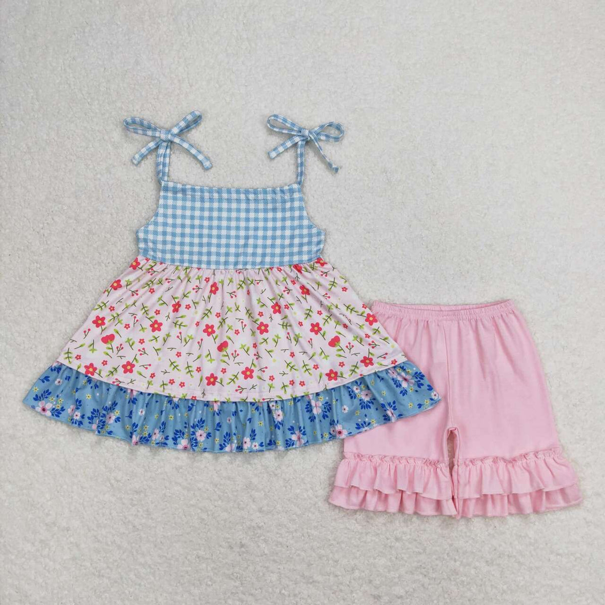 Baby Girl Summer Dress In Little Flowers Printed Design Pink Color main image 0
