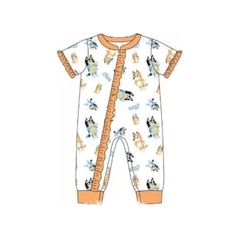 Order Deadline:26th Apr. Split order baby girl cartoon dog summer romper