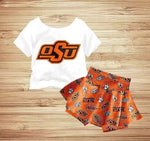 Order Deadline:28th Apr. Split order baby girl clothes state girl summer shorts set 2