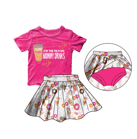 Order Deadline:10th Mar. Split order baby girl clothes donut girl summer outfits