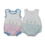 RTS kids matching clothing sailing boat print clothing baby summer bubble-2026.2.4