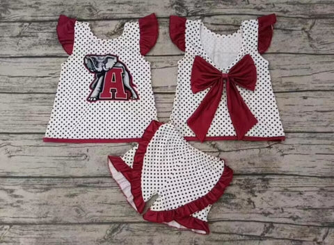 Order Deadline:27th Apr. Split order baby girl clothes state girl summer shorts set