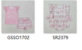 RTS girl summer matching clothes bow girl summer clothes