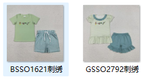 RTS kids matching clothing embroidery fishing print clothing baby summer clothing-2026.1.6