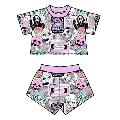 Order Deadline:13th Sept. Split order baby girl clothes cartoon girl Hallowee set