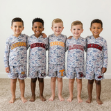 Matching Baby boys team camo long sleeves shorts hooded outfits
