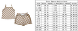 RTS girl clothes girl summer set  colorful gingham girl summer shorts set