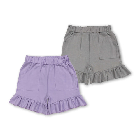 RTS toddler clothes matching clothing solid color shorts baby girl summer clothes-2025.7.2