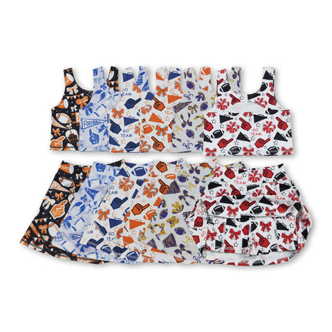 RTS baby clothes baby girl summer set go team print baby summer yoga set-2025.9.5