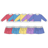 9.7 Pre-order girls plaid long sleeve skorts outfits yoga