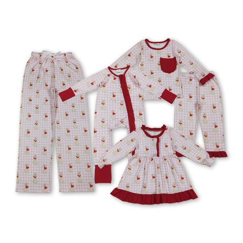 RTS toddler clothes matching pubby heart print clothing  mama kids valentine clothes-2025.10.21