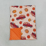 RTS BL0289 baby pumpkin tractor orange blanket