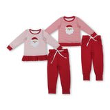 RTS kids matching clothing embroidered santa print clothing baby christmas winter clothing-2025.11.1