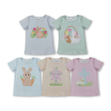 RTS toddler clothes matching clothing rabbit print girl easter summer clothing-2025.12.6