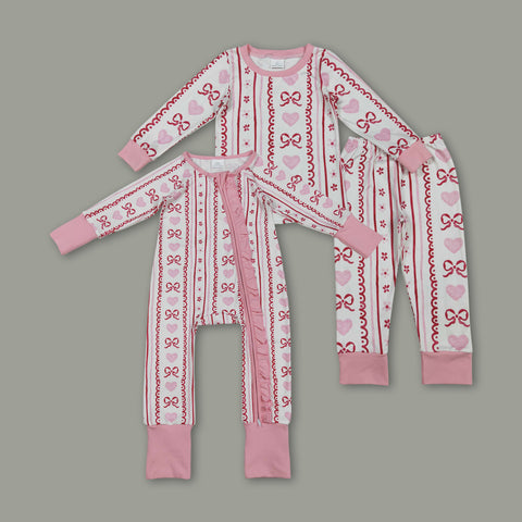 RTS kids matching clothing heart love print clothing girl Valentine clothing-2025.11.18