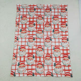 BL0265 baby Christmas Santa checkered blanket