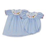 RTS kids matching clothing smocked embroidered animal print clothing girl summer clothing-2025.6.24