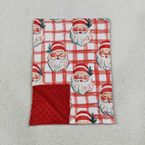 BL0265 baby Christmas Santa checkered blanket