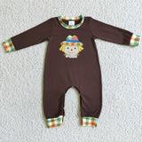 Matching boys girls Scarecrow brown kids clothing embroidery