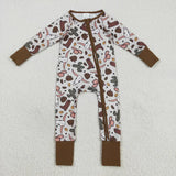Matching Baby boys cactus cow pajamas clothing
