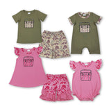 RTS kids matching clothing embroidery fishing print clothing baby summer clothing-2026.1.19