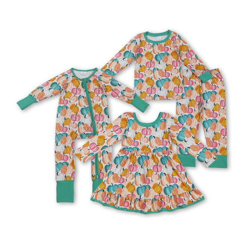 RTS kids matching clothing pumpkin print clothing girl fall winter clothing-2025.9.8