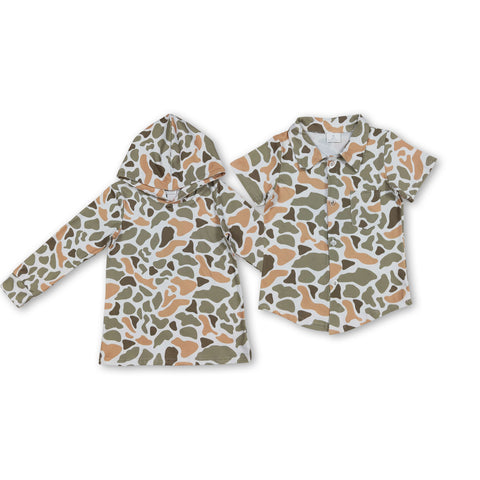 RTS toddler clothes matching clothing camo top kids summer clothing-2025.9.5