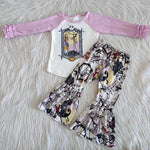 Promotion $5.5/set no MOQ RTS pink long sleeve shirt and pants girls outfits