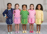 Sampe Baby girls dots long sleeves skirts outfits