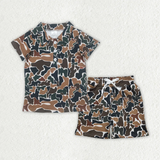 RTS Matching clothes toddler clothes camo print set boys summer clothing-2026.3.26