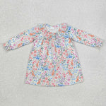 GLD0982   toddler clothes floral baby girl winter dress