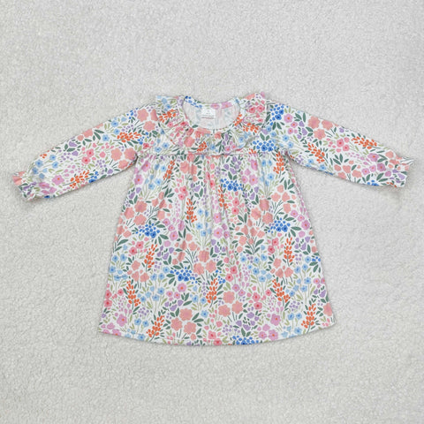 GLD0982   toddler clothes floral baby girl winter dress