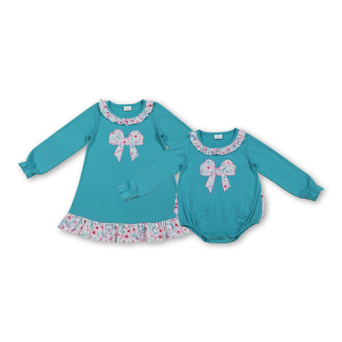 RTS kids matching clothing embroidered bow clothing  girl winter clothing-2025.11.3