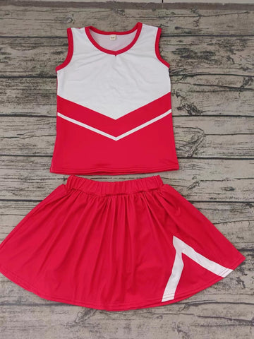 Custom order MOQ:3pcs each design state cheerleading uniforms girl summer skirt set 21