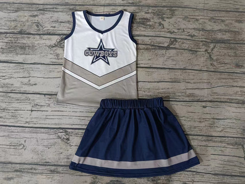 Custom order MOQ:3pcs each design state cheerleading uniforms girl summer skirt set 25