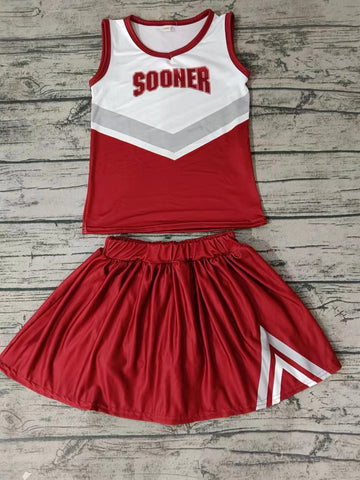 Custom order MOQ:3pcs each design state cheerleading uniforms girl summer skirt set 30