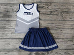 Custom order MOQ:3pcs each design state cheerleading uniforms girl summer skirt set 47