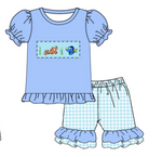 Order Deadline:15th Oct. Split order baby girl clothes cartoon girl summer outfit