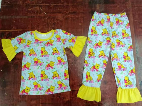 Order Deadline:15th Oct. Split order baby girl clothes cartoon girl fall spring set