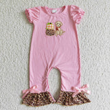 Matching Baby girls boys fall puppy outfits embroidery