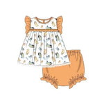 Order Deadline:26th Apr. Split order toddler clothes cartoon dog girl  summer bummies set