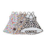 RTS baby clothes baby girl summer set leopard print baby summer yoga dress-2025.8.18