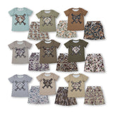 RTS baby clothes  baseball print boy summer shorts set-2025.12.9