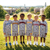 Matching Baby boys team camo long sleeves shorts hooded outfits