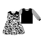 Order Deadline:7th Jan. Split order baby girl clothes black bows girl winter outfit