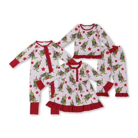 RTS kids matching clothing cartoon print clothing girl christmas winter clothing-2025.9.5