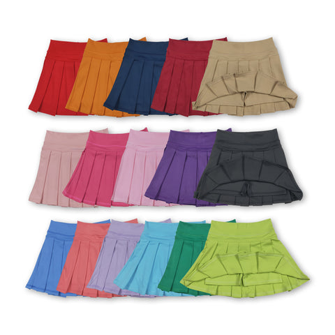 RTS toddler clothes matching clothing solid color skirt  kids summer yoga clothing 2 -2025.8.6