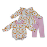 RTS  Matching clothing kids pumpkin print baby girl fall clothing-2026.7.30