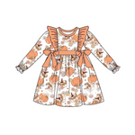 Split Order Deadline:5th July Split order baby girl clothes pumpkin girl winter dress